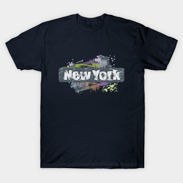 New York Abstract T-Shirt by Dale Preston Design